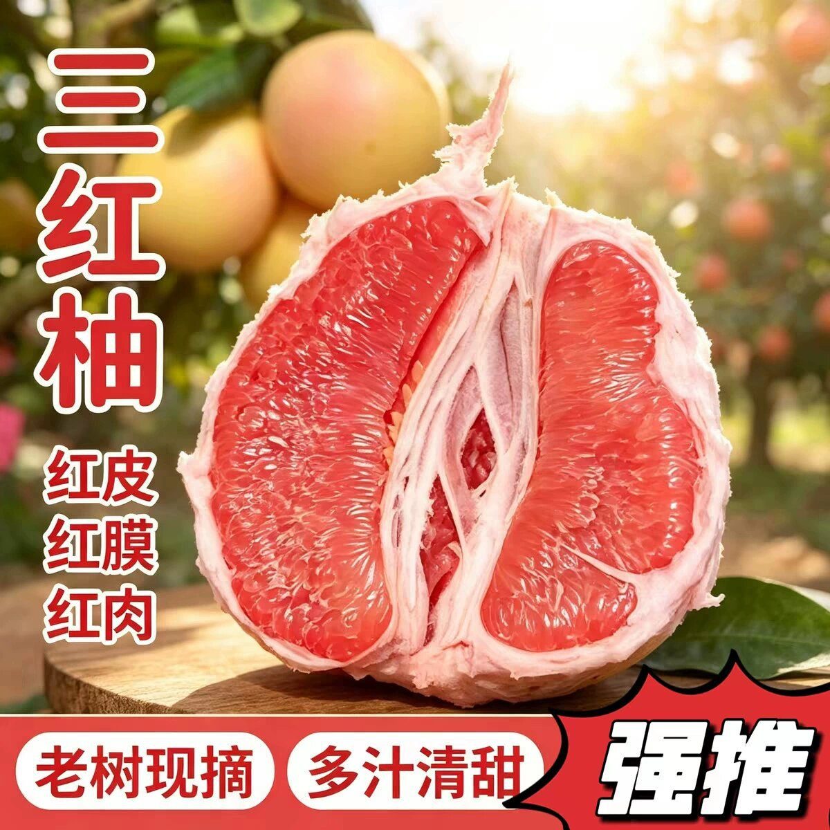 正鲜三红蜜柚｜平和产地新鲜当季水果