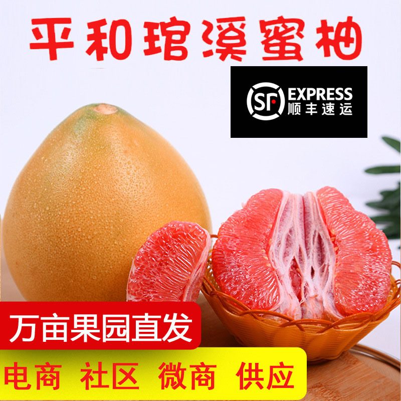 顺丰红肉蜜柚礼盒，三红柚、官溪红心柚