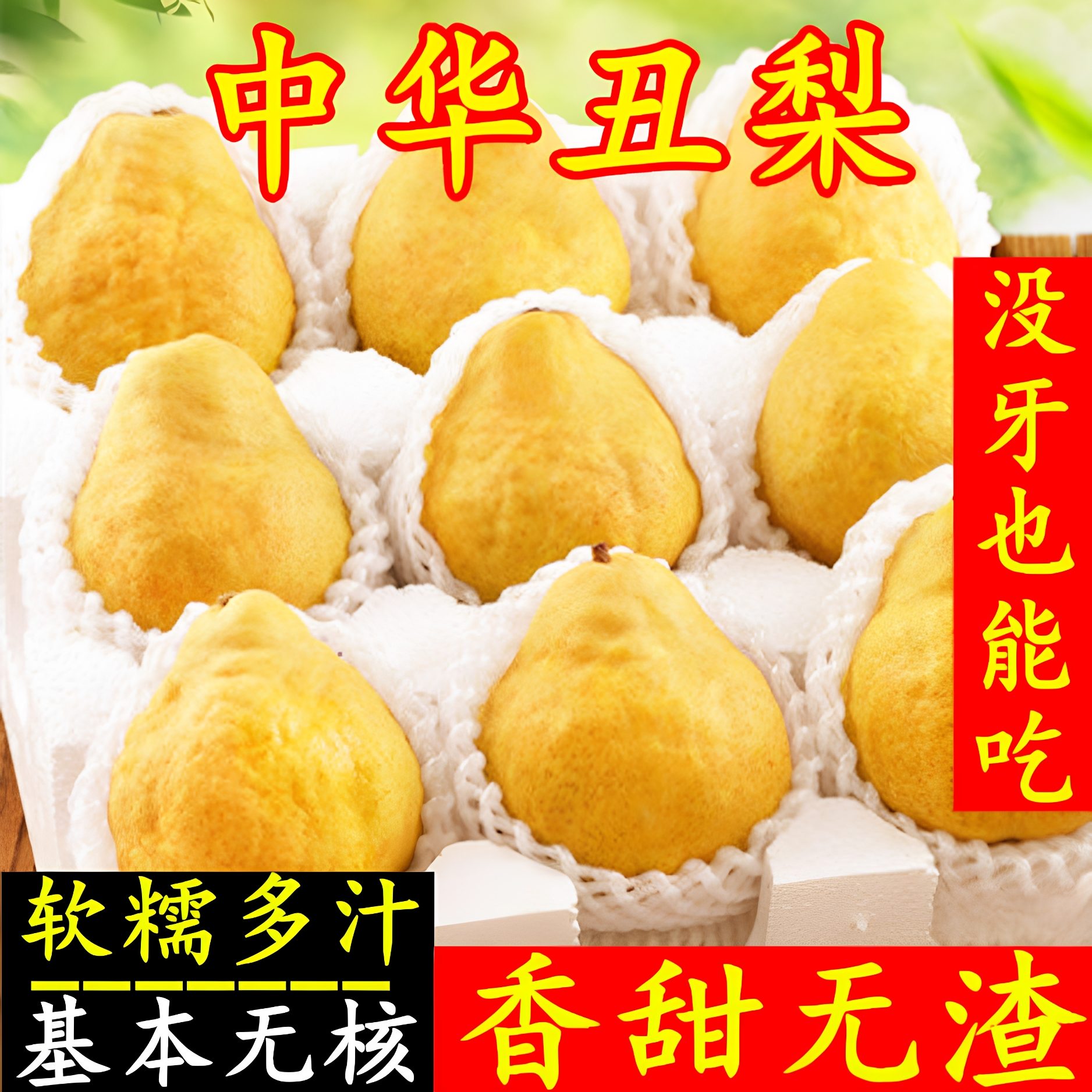 山东烟台中华丑梨新鲜水果当季软梨