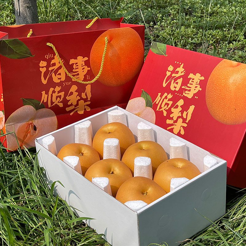 山东莱阳秋月梨，新鲜脆甜多汁，5斤礼盒装