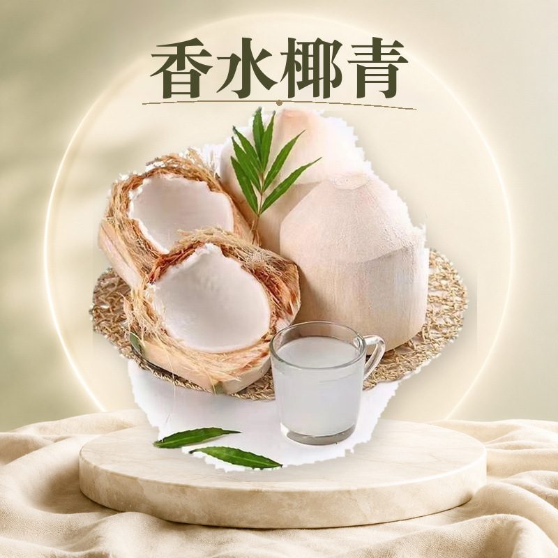泰国香水椰青大果/特大果，新鲜椰子含开椰器和吸管