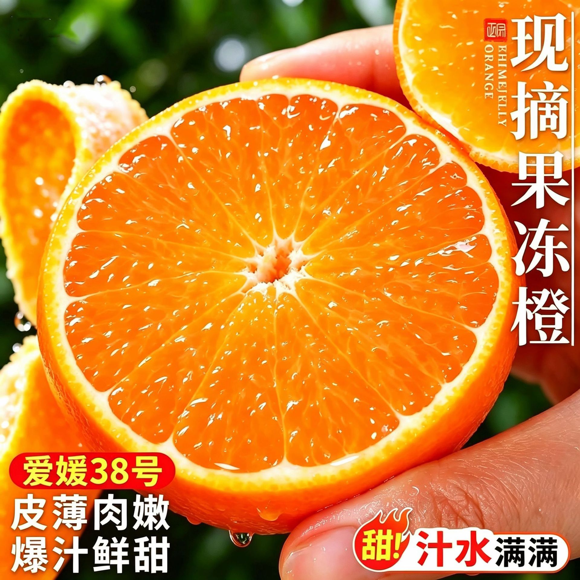 四川爱媛38果冻橙薄皮甜橙整箱装