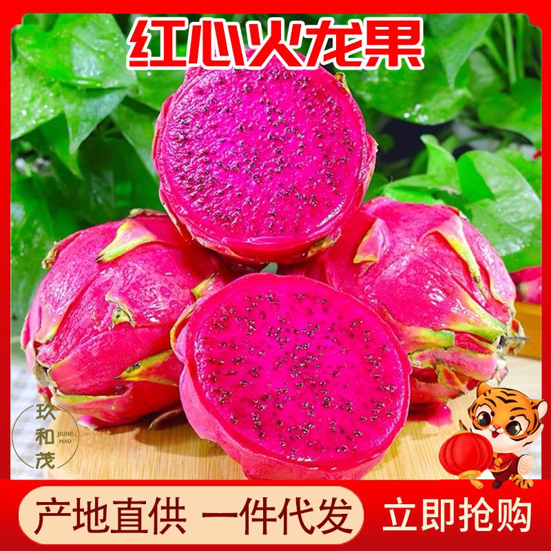 海南金都一号红心火龙果，新鲜应季红肉水果